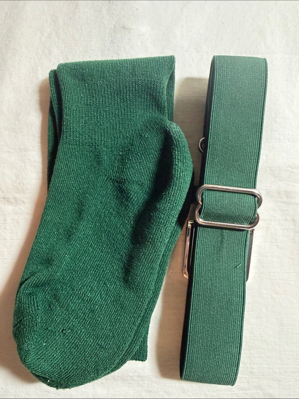 Green Boys Socks & Elastic Belt Set